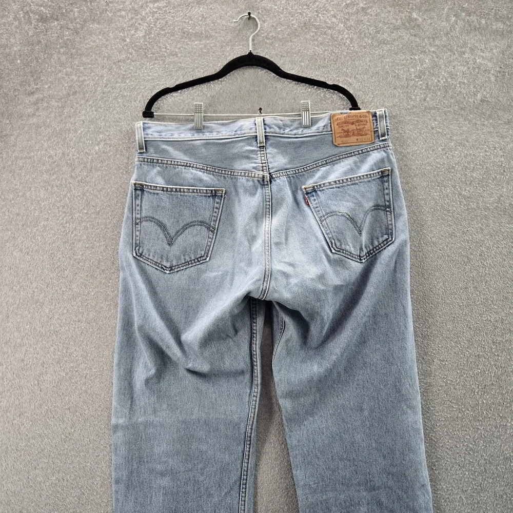 Levi's 505 Men Jeans 36X34 Light Blue Y2K‎ Denim Straight Fit 34